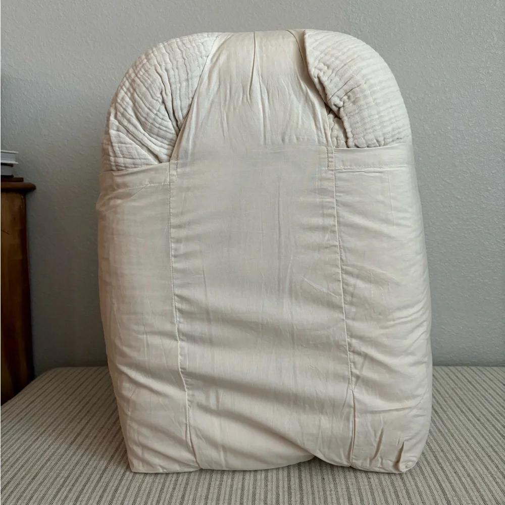 NWT King Textured Chambray Comforter & Sham Set Natural - Casaluna